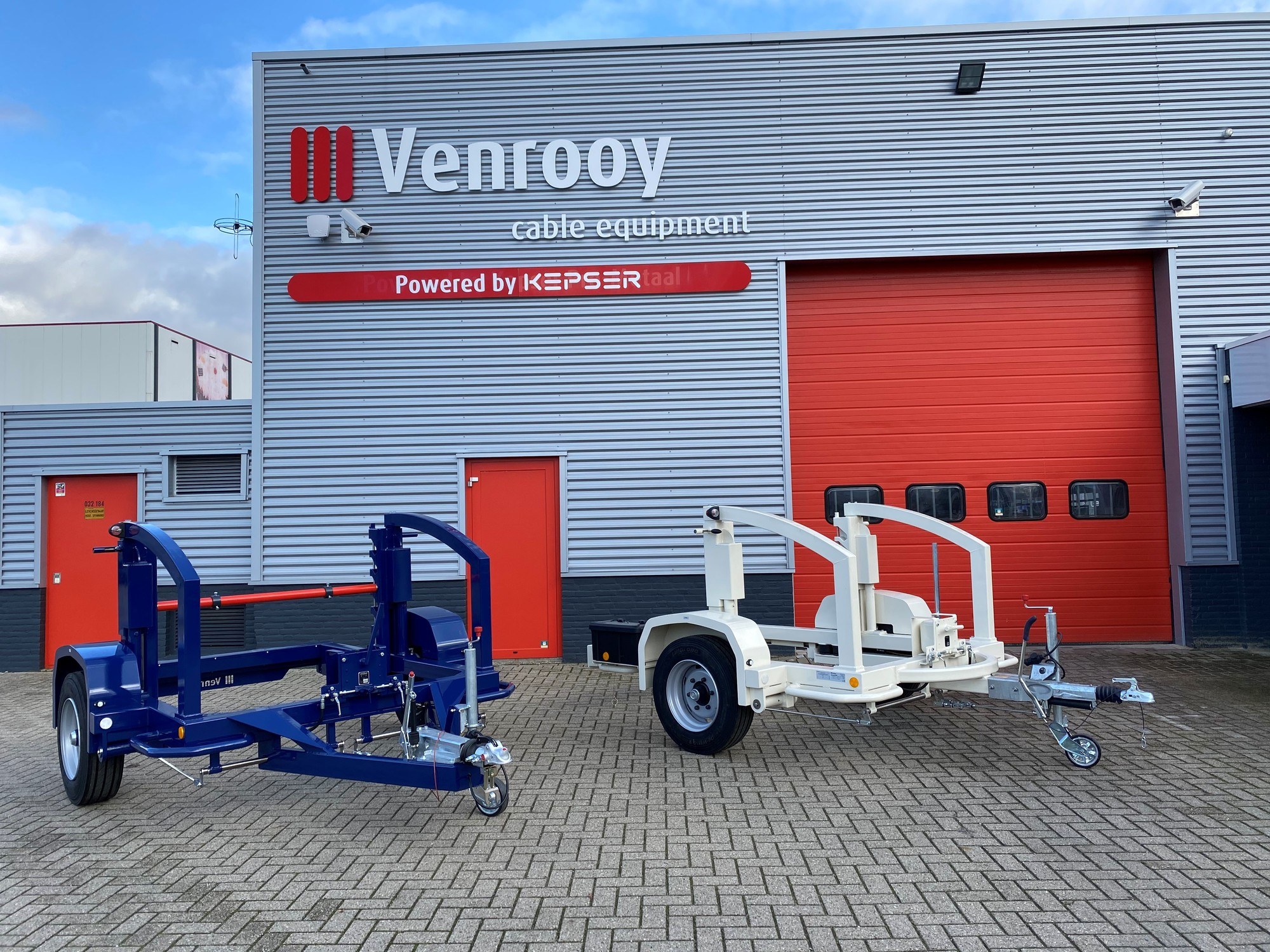 A cable drum trailer for efficient transport Venrooy Cable Equipment Venrooy Cable Equipment